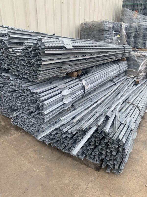 A pile of steel fencing