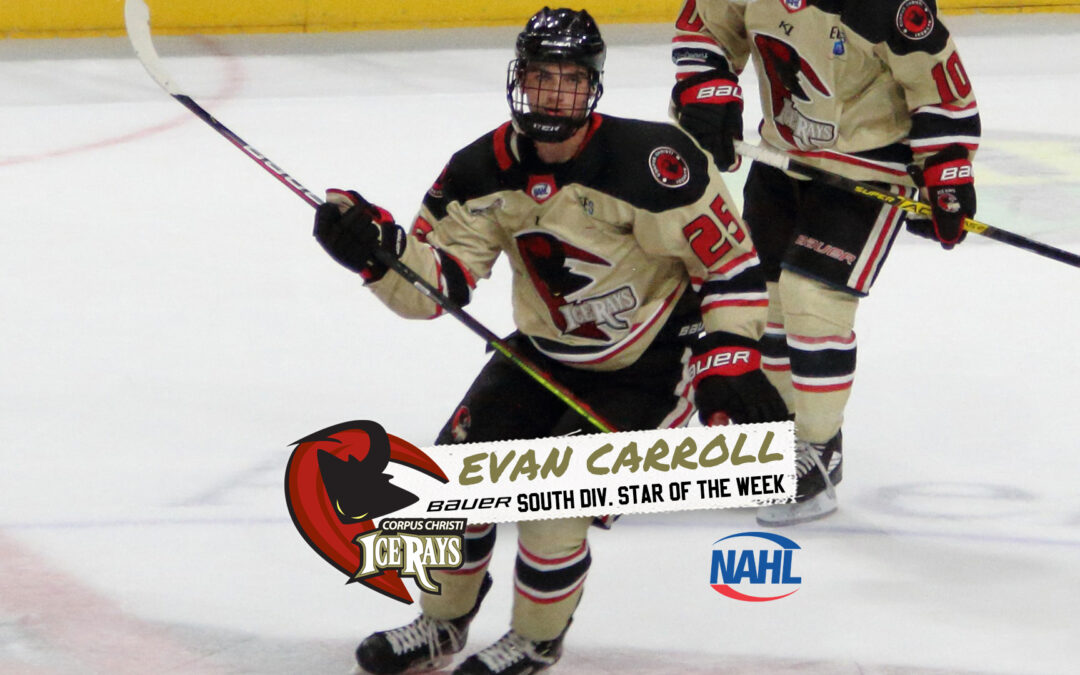 CARROLL NAMED NAHL SOUTH DIVISION STAR OF THE WEEK