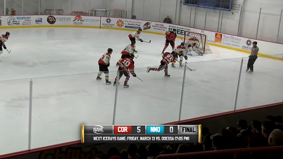 ICERAYS WIN 5-0 AT NEW MEXICO SATURDAY