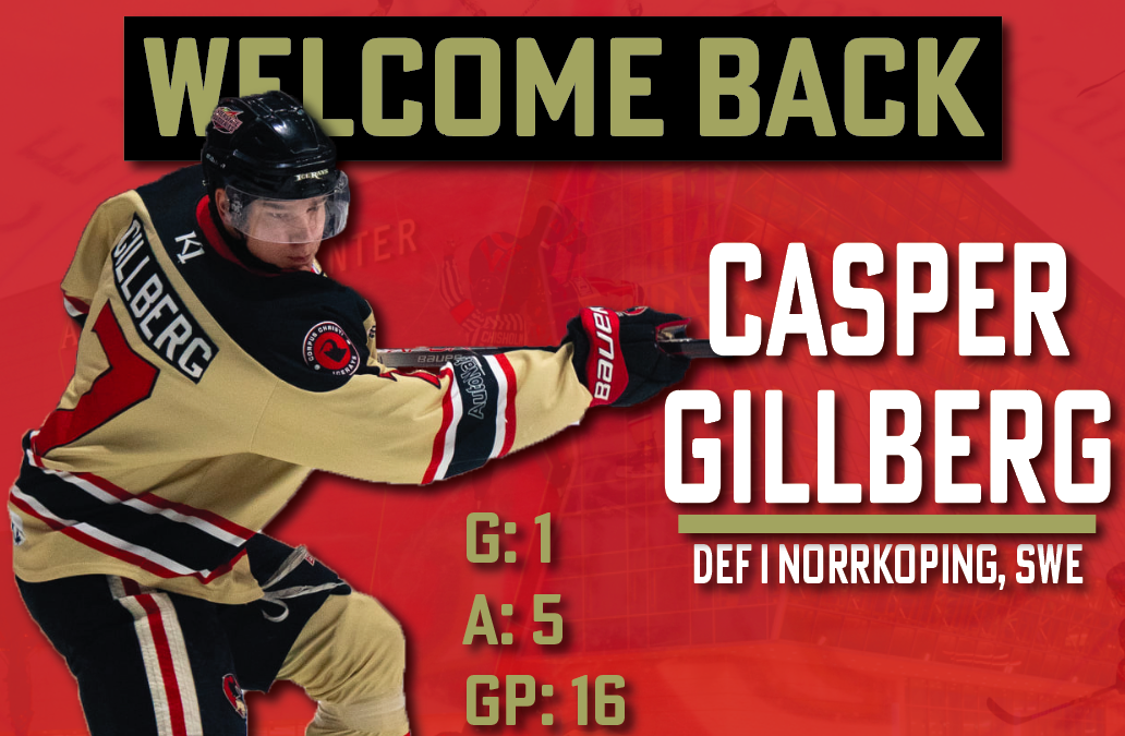 Casper Gillberg Returns to IceRays