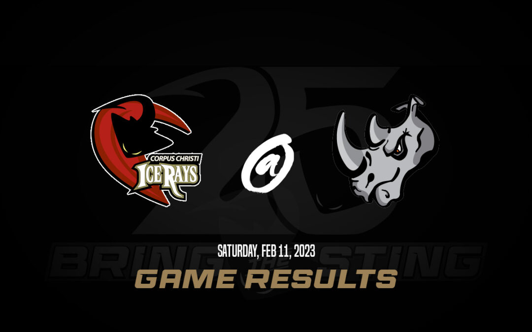 IceRays Edged by Rhinos 3-1 in Season Series Finale